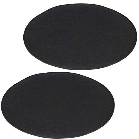 Sitzkissen JONITA aus Filzstoff, Stuhlkissen Sitzpolster Stuhlpolster, im 2er Set, mit Filzstoff in schwarz und Polsterung rund