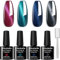 Allenbelle Vernis Semi Permanent Vernis à ongle Gel Vernis UV LED Gel Nail Polish Varnish Nail Art Soak Off Manucure(7.3ml/pc Lot de 4) 007