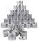 AOFOX 30 pièces 114ml de bougie en métal onces, récipients à bougie bocaux de stockage bocaux à bougie pour la fabrication de bougies, artisanat, stockage (Argent)