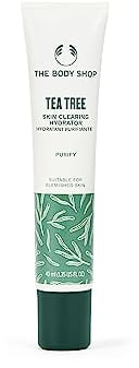 The Body Shop Tea Tree Moisturising Cream with Tea Tree Oil Controls Suet Oily Skin Smoothing Lightweight Formula Long-Lasting Hydration Up to 24 Hours Tube 40 ml