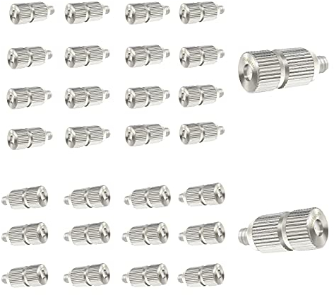 Ugelli di nebulizzazione ad alta pressione per sistema di raffreddamento esterno, ugelli di raffreddamento esterni, UNC 10/24, ugelli nebulizzatori in acciaio inox 0.003 mm (0.3 mm), tonalità argento