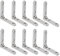 Cabilock 10Pcs Silber 90 Grad Scharniere Holz Schmuck Box Scharniere 90 Grad Holz Box Zubehör - Legierung Brust Fall Scharniere