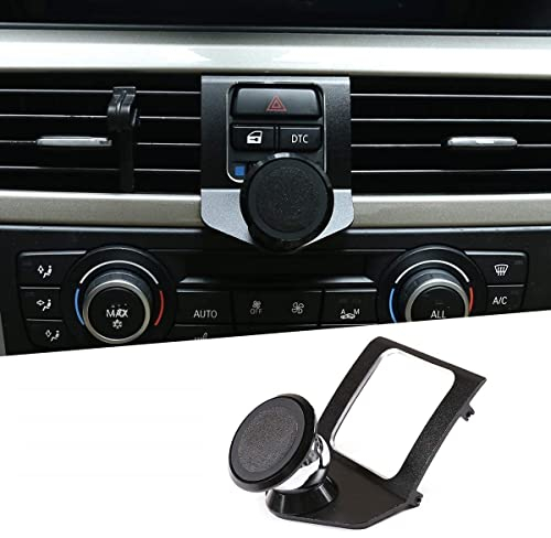 YANER Handyhalterung für die Mittelkonsole aus Aluminiumlegierung, für BMW 3er-Serie E90 E92 2005–2012, Autozubehör, 360 Grad drehbare Handyhalterung (schwarz)