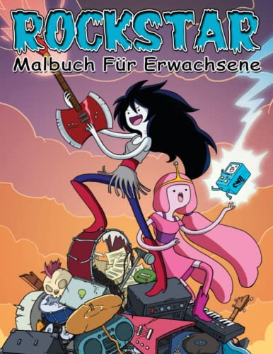 Rockstar Malbuch für Erwachsene: Genre der populären Musik Seiten zu Zeichenbuch | 30 Abbildungen Seiten zum Gag Geschenke, Geburtstag, Spaß haben und Entspannung