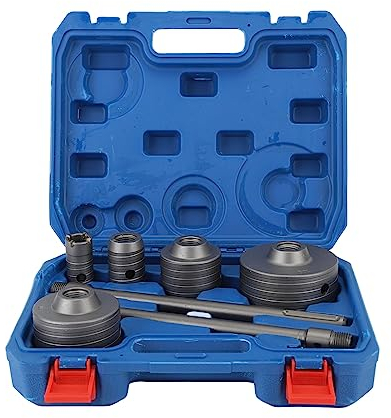 Set di Seghe a Tazza per Calcestruzzo, 9 Pezzi Set di Punte per Trapano Apri Fori per Cemento, 30/40/65/80/100 Mm Fresa per Fori Cavi Acciaio Al Tungsteno con Scatola di