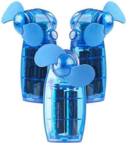 PEARL Handtaschenventilator: Batterie-betriebener Mini-Hand- Versandrückläufer (Ventilator Handtasche, Ventilator mit Feinzerstäuber, Tischventilator)