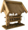 FADEDA Futterkrippe mit Dach/Höhe:13 cm/handbemalt/detailgetreue Krippen Figuren - Weihnachten Tisch Dekoration Krippe Zubehör