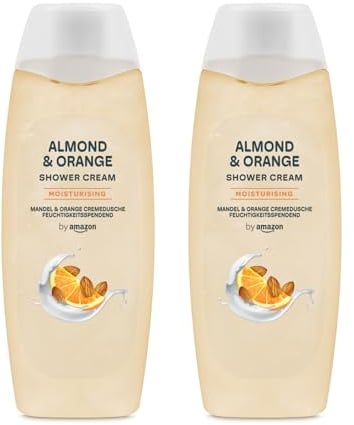 by Amazon Almond & Orange Shower Gel, 2 x 500ml