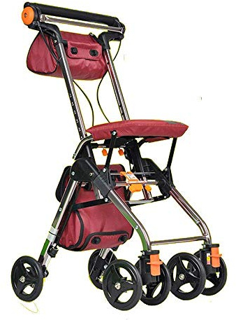 Rollator-Wagen für ältere Menschen, Rollator-Walker mit Sitz, ultraleichter zusammenklappbarer Einkaufswagen für Senioren, Reisen, Einkaufen