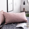 AShanlan 2er Set Kissenbezug 80x80 Rosa Grau Kariert Kopfkissenbezug 80 x 80 Mikrofaser Kissen Bezug 80x80cm mit Reißverschluss Doppelpack Polsterbezug Set Pillow Case Pillow Cover