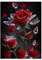 YapitHome Kit de peinture diamant 5D à faire soi-même - Rose rouge - 30 x 40 cm - Pour adultes - Pour la décoration intérieure - Cadeau de décoration pour adultes - Fait à la main