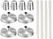 kurriuwu Jar Black Lids Mason Jar Tabletop Flashlight 4pcs Stainless Steel Oil Lamp Set for Diy Outdoor Deck Oil Lamp 4pcs