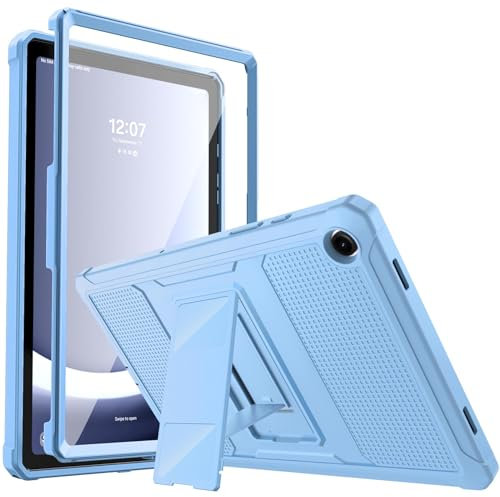 MoKo Funda para Galaxy Tab A9 Plus 11 Inch 2023 (SM-X210/SM-X216/SM-X218) - Shockproof Híbrido Resistente Smart Cover Case para Choque con Protector de Pantalla Incorporado, Azul Cielo Soleado