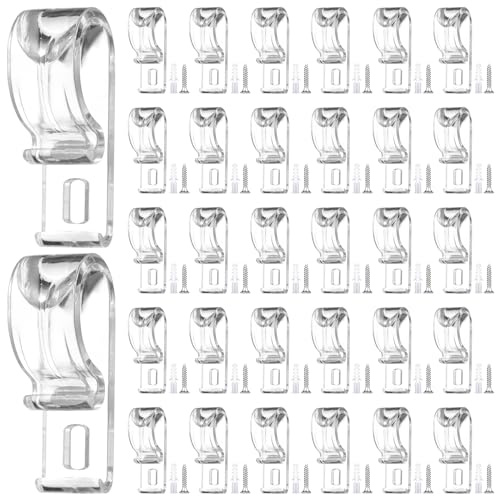 Barydat 60 Sets Roller Shade Clear Safety Chain and Cord Guide Curtain