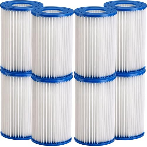 Monzana 8X Cartouche filtrante Taille II 138x105mm Type H Lavable Filtre de Piscine Pompe Bain à remous Spa Nettoyage Entretien saleté