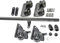 Rolling Ladder Hardware Library Sliding Ladder Hardware Kit (No Ladder) w/Floor Roller, Black Metal Steel Round Tube Track/Rail, 3.3ft- 24ft Sliding Ladder Library Full Set Hardware Rolling Track(16ft