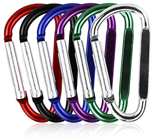 Carabiner Clip Small, D Ring Clip Hook Karabiner, mini Carabiner Keyring for Outdoor, Fishing, Hiking, Traveling