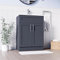 BELOFAY Vanity Unit With Basin | 600mm Floor Standing Bathroom Vanity Units With Basin | 1 Tap Hole Ceramic Bathroom Sink | Lacquered Finish | Waste Included (Crawley Grey)
