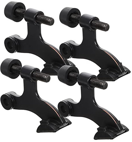 SHINEOFI 4pcs Cushioned Bumper Hinge Mount for Door Stop Zinc Alloy Stoppers for Home Office School