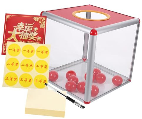 VILLCASE Cubic Box Tombola-loshalter Mit Zubehör Für Spenden Versammlungen Partys