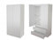 Home Collective Kleiderschrank Schrank weiß 180cm Höhe 90cm Breite mit 2 Schubladen, 3 Einlegeböden und Kleiderstange Haushaltsschrank Schrank Organizer aus Holz für Schlafzimmer Flur Keller Büro