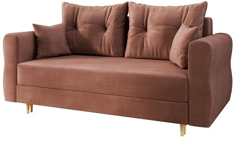 Mirjan24 Schlafsofa Zyruno II mit Bettkasten, 2 sitzer Sofa mit Schlaffunktion und Stauraum, Bettsofa, Couch mit Schlaffunktion, Schlafcouch (Manila 29)