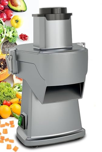 LYFDPN Picadora de Verduras eléctrica, cortadora y rebanadora de Alimentos Multifuncional, Capacidad de producción de 180 kg, Espesor Ajustable, Ideal