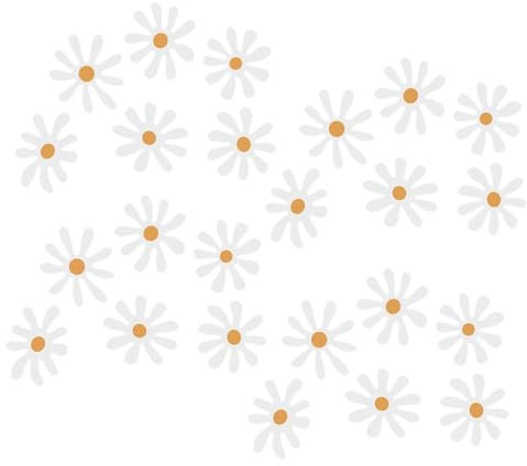 Floral Wall Decals, Daisy Decor Stickers, Boho Wall Art, Wall Stickers, Flower Stickers Decor, Daisy Wall Art, Boho Sticker Set, Floral Room Stickers, Cute Room Wall, Cartoon Flower Stickers