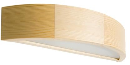 STOLARNIA PIKA Wandleuchte Innen E27 Oben-Unten Beleuchtung - Wandlampe Holz Naturkiefer - Modern Hell Halbrunde Wandbeleuchtung für Schlafzimmer, Wohnzimmer, Flur, Küche - Stilvolle Kiefernholz LEJA