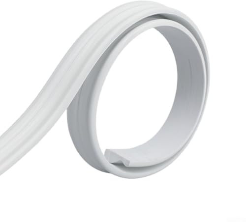 Vootnifig Kit de panneaux muraux décoratifs en PVC de 5 m avec cadre autocollant pour miroir, arrière-plan TV, salon, plafond (blanc)