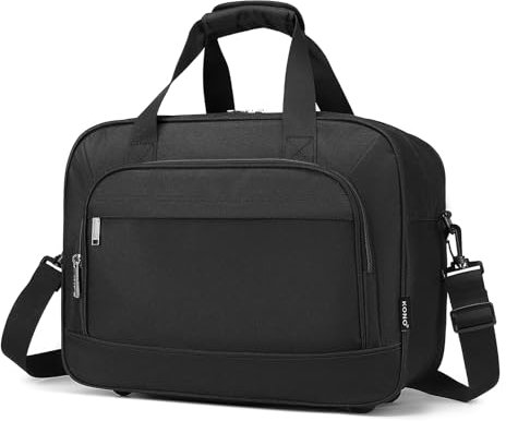 KONO Handgepäck Tasche mit Laptopfach 15 Zoll Reisetasche 40x30x20 für Wizzair Eurowings Wizzair Volotea Kabinentasche für Businessreisen (Schwarz)