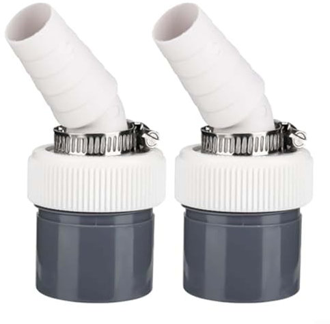 PVC Washing Machine Drain Adapter, Dishwasher Waste Pipe Connector, Input 40MM Output Pipe 2Pcs Set With Clamps For Dishwasher Dryer Sink