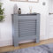 Vida Designs Milton Small Grey Radiator Cover | Modern Slatted Heating Cabinet, Easy DIY Fit, Ideal for Living Room, Hallway or Bathroom