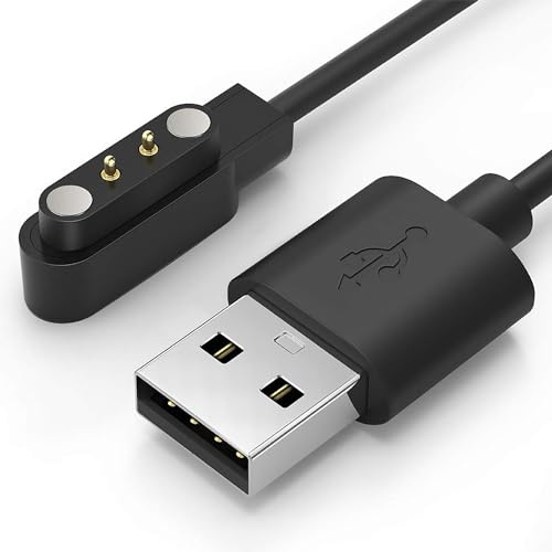 Compatible with Sekonda Smart Watches Charger, Blueshaweu 2 Pin Magnetic USB Charging Cable Replacement Charger for SEKONDA Flex,Flex Plus,Motion,Motion Plus,ACTIVE Plus SMART WATCH etc. (Black)