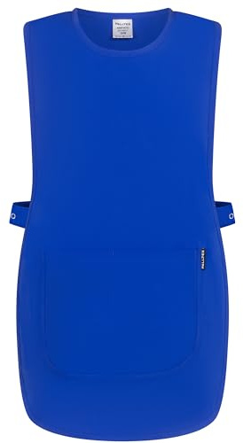 PALLTEX Ampato Überwurfschürze Damen Herren – Kittelschürze mit Taschen, verstellbar, Berufsschürze für Arbeit, Gastronomie, Reinigung, Friseur & Kosmetik, Größen S/M, L/XL