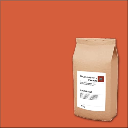 Fugenmörtel-Farben | 3kg | Einsetzbar für Fugen im Innen- und Außenbereich auf Wand- und Bodenflächen (Hochrot, 3kg)