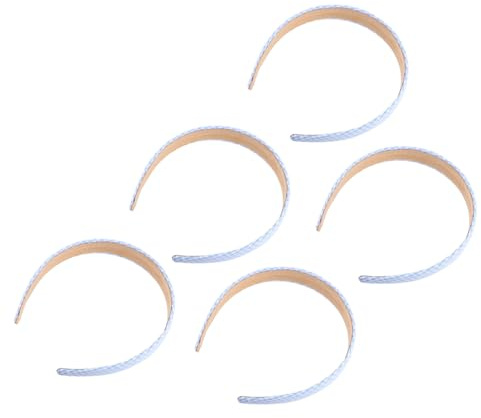 VILLFUL 5 Stück-pack Karierte Stirnbänder für Damen Farbechte und Flexible Haarschmuck Modisch zum Wandern oder Maskenauftragen in Blau