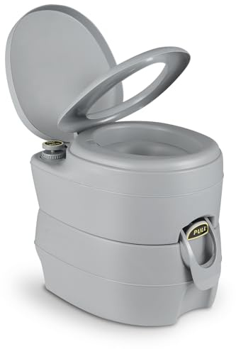 TANGZON 20L Portable Camping Toilet Porta Potty with Flush Pump | 12L Fresh Tank, 150kg Capacity, Leakproof Waste Tank, Side Handles for Caravan, Boat, Festival and Outdoor Use