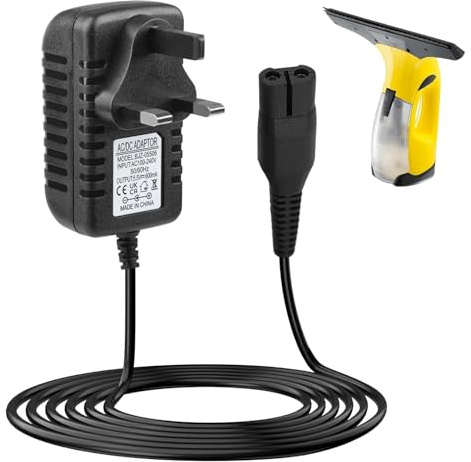 5.5V Charger for Karcher Window Vac Cleaners Replacement Window Vacuum Cleaner Charger for Karcher WV1 WV2 WV 2 Premium WV5 WV50 WV55 WV60 WV60 Plus WV70 Plus WV75 WV75 Plus 1.5M Power Lead
