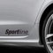 Lollomoto Kit 2 pz Adesivi Minigonne Sport Line Fiancate per Audi Stickers Auto Decal Intagliati Altissima qualità - Rosso Lucido