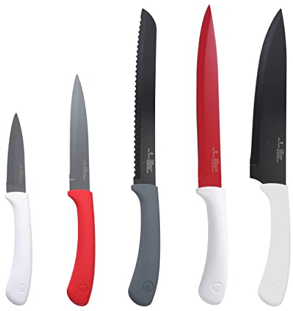 Pierre Cardin Q2212 Set de Cuchillos, Acero Inoxidable, Multicolor, 38.5x26.5x3.5 cm