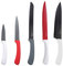 Pierre Cardin Q2212 Set de Cuchillos, Acero Inoxidable, Blanco/Rojo/Negro, 38.5x26.5x3.5 cm
