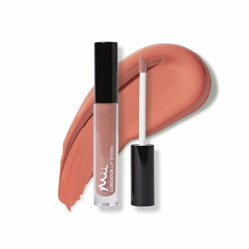 Mii Cosmetics Luscious Lip Sheen Lip Gloss | Nourishing Non-Sticky Lipgloss | Full Colour Coverage & Endless Glossy Shine | Mid-Toned Coral | Indulge