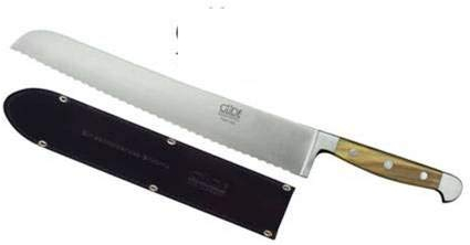 Güde Messer Brotmesser Franz Güde 32 cm & Lederscheide ital. Olivenholz