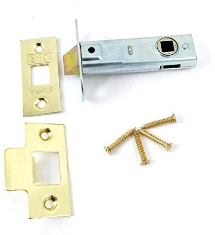 Tubular Latch Super Heavy Duty 76mm 3 57mm Backset EUROSPEC in Electro Brass - Carlisle Brass asm