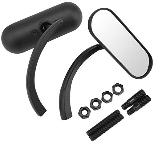 KATUR Motorrad Schwarz Chrom Benutzerdefinierte Mini Oval Rückspiegel Hight Qualität Aluminium und Glas Spiegel Für Harley Davidson Sportster Dyna Softail