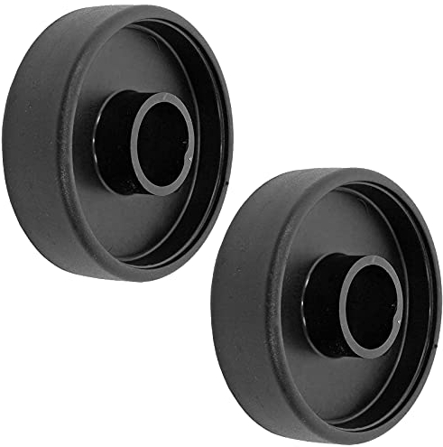 SPARES2GO Black Rear 2 Shot Wheel for Numatic Henry Hetty Harry Charles George James Vacuum Cleaner (Pack of 2)