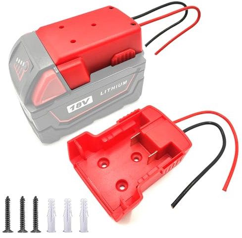 M18 Power Wheel Adapter for Milwaukee 18V M18 Battery Dock Power Mount Connector M18 Battery Adapter Dock Holder 12 Gauge Robotics