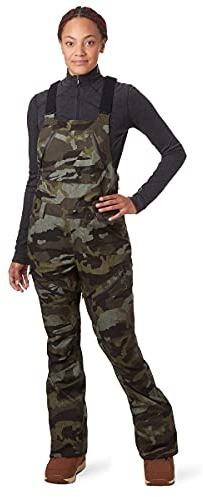 Volcom Elm Gore-Tex Bib Overall Snowboard Pants Womens Sz S Service Green Camo