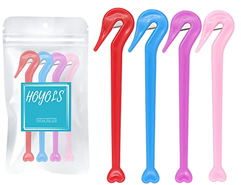 HOYOLS Removedor de bandas elásticas para el cabello, cola de caballo, goma para eliminar el corte, 4 piezas